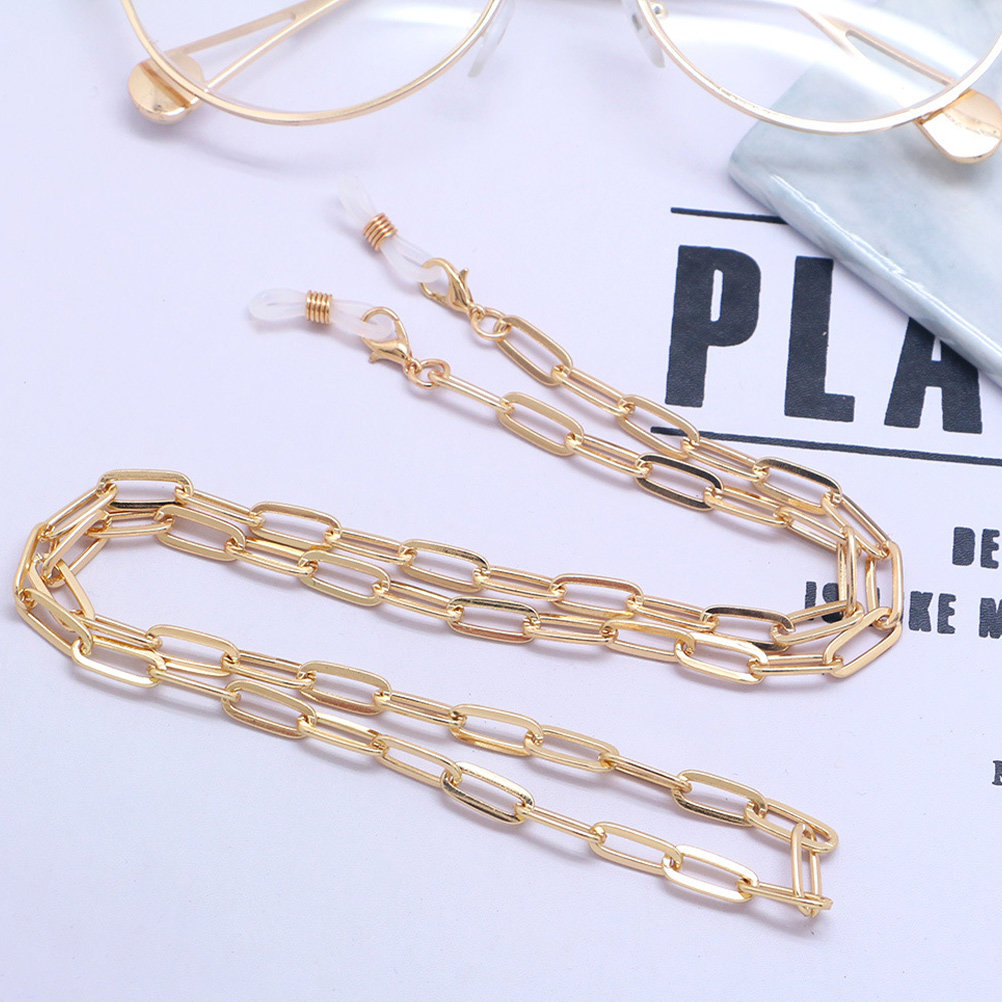 Gouden paperclip-brilketting,  - Mask Chain Holder recensie en prijs