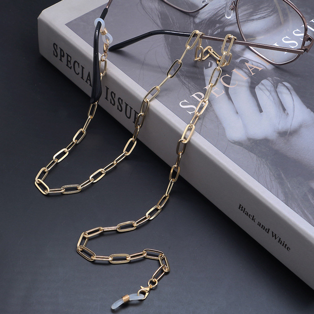 Gouden paperclip-brilketting,  - Mask Chain Holder recensie en prijs