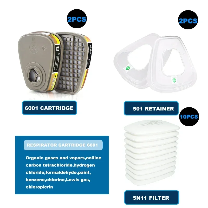 6001 6006 gasmaskerpatroon 5N1 - Dust Mask Construction recensie en prijs